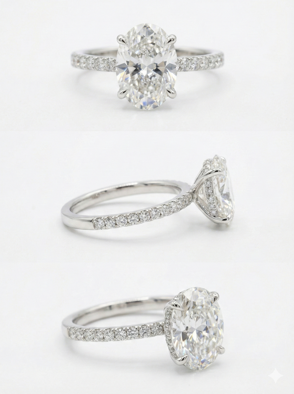 4.51 ctw Oval Cut Diamond Engagement Ring