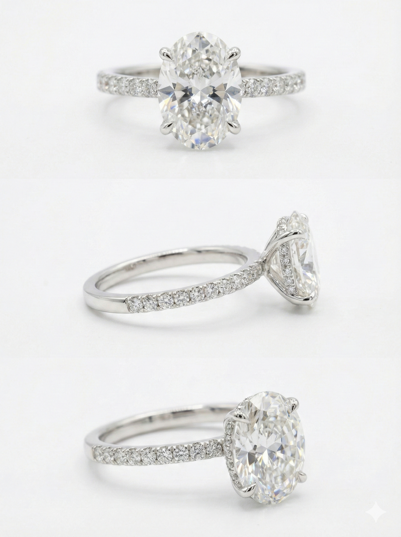 4.51 ctw Oval Cut Diamond Engagement Ring