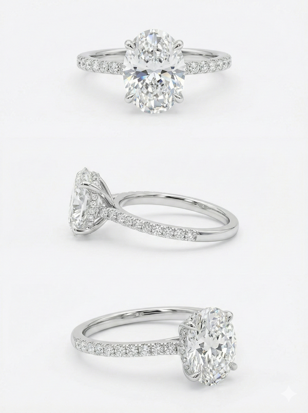 3.53 ctw Oval Cut Diamond Engagement Ring
