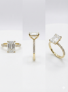 Rectangular cut 4.52 ctw Diamond Engagement Ring