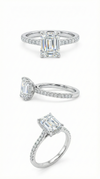 2.50 ctw Emerald Cut Diamond Engagement Ring