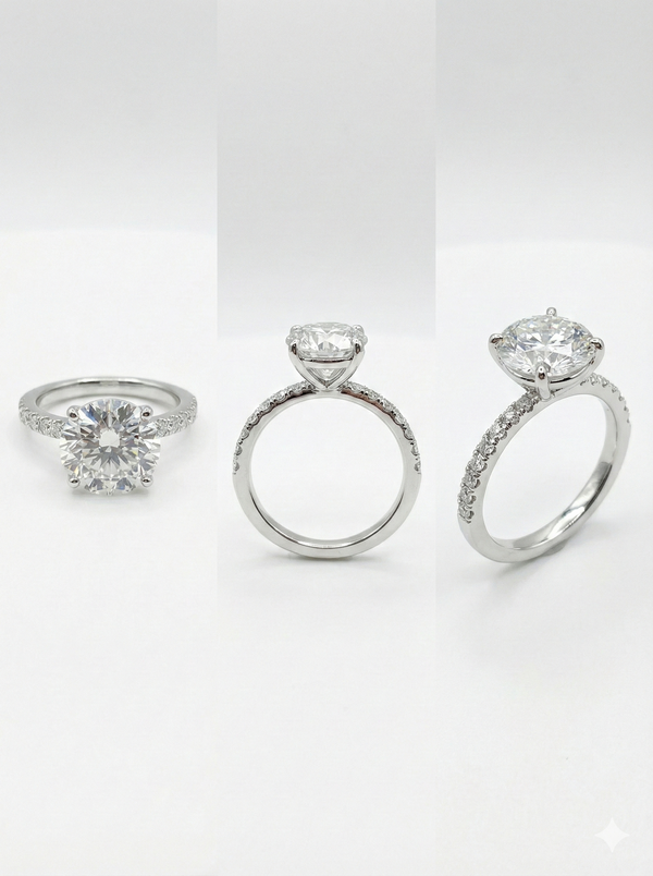 4.30 ctw Round Cut Diamond Engagament Ring