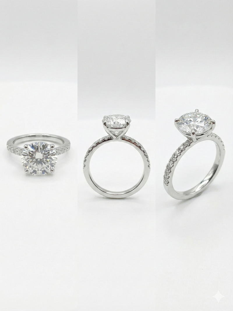 4.30 ctw Round Cut Diamond Engagament Ring