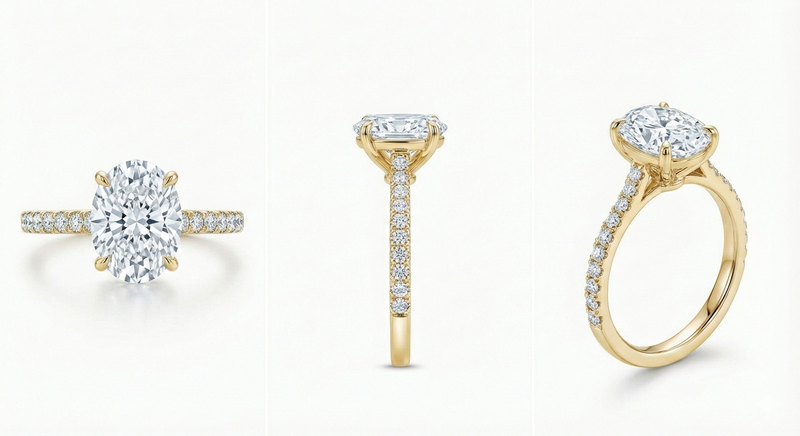 3.53 ctw Oval Cut Diamond Engagement Ring