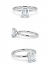 3.51 ctw Emerald Cut Diamond Engagement Ring