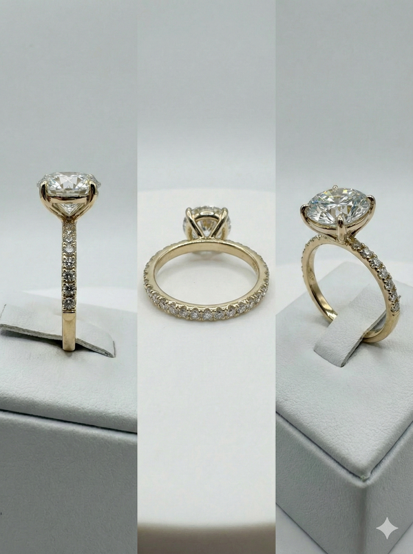 3.50 ctw Round Cut Diamond Engagament Ring