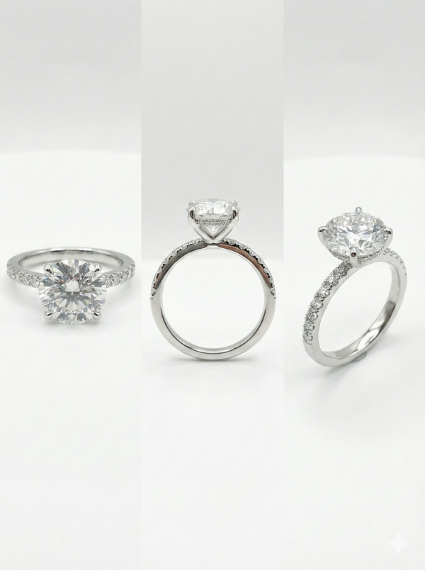 4.75 ctw Round Cut Diamond Engagament Ring