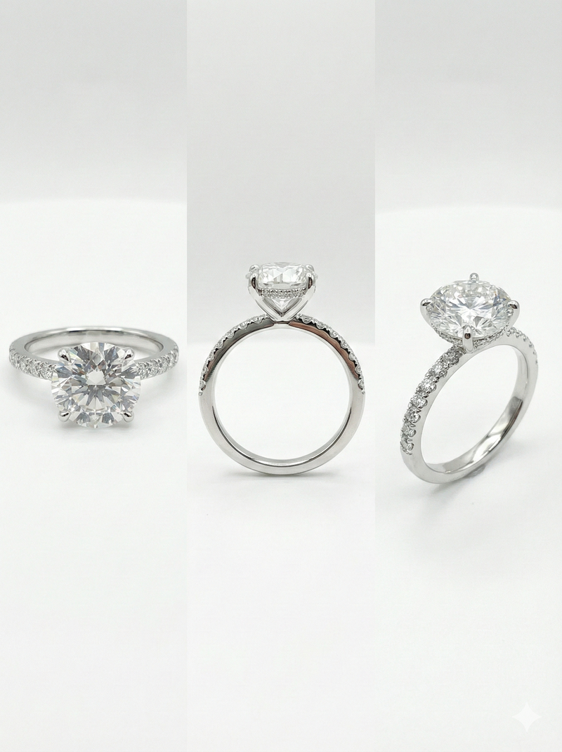4.75 ctw Round Cut Diamond Engagament Ring